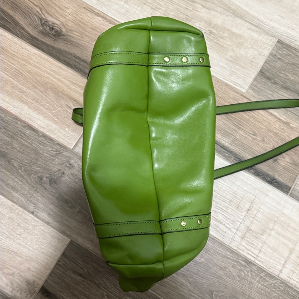 Patricia Nash large Green Leather Tote Bag - Picture 2 of 4